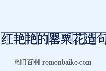 红艳艳的罂粟花造句是什么意思的图片